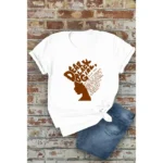 All Things New Boutigue | Dear Black Girl Show Them, Unisex Round Neck T-Shirt/ W/Brown
