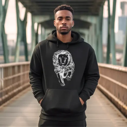 All Things New Boutigue | Lion of Judah Christian Sweatshirt/ black/ white