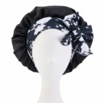 All Things New Boutigue | Printed Long Ribbon Bow Ding Night CAP / COFFEE / BLACK