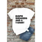 All Things New Boutigue | Dope Sneakers and A T-Shirt, Unisex Round Neck T-Shirt / Black/White