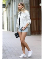 All Things New Boutigue | Distressed Corduroy Frayed Hem Cropped Jacket / IVORY