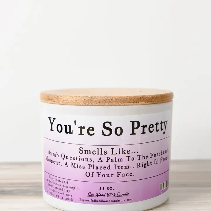 All Things New Boutigue | You’re So Pretty Conversation Wood Wick Candle