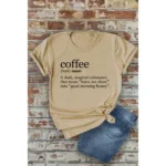 All Things New Boutigue | Coffee Definition, Unisex Round Neck T-Shirt / Sand