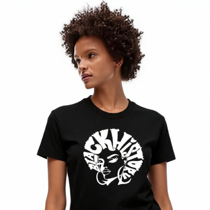 Black Unisex Round Neck Short Sleeve T-Shirt