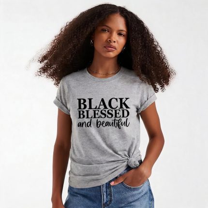 Janelle's Black Blessed & Beautiful T-Shirt
