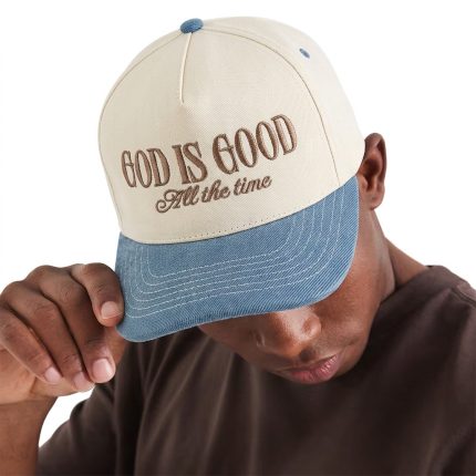 DENIM God Is Good All the Time Embroidery Trucker Hat