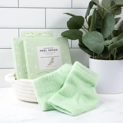 Moisturizing Heel Socks Retail - Green
